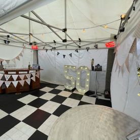 Marquee hire for 50th birthday party in Walton on Thames