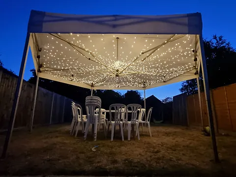 Marquee with star curtain