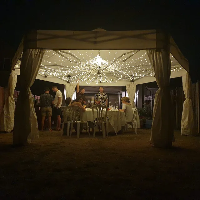 Marquee with star curtain