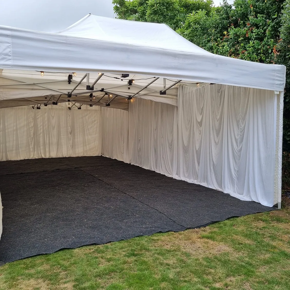 white marquee with flooring