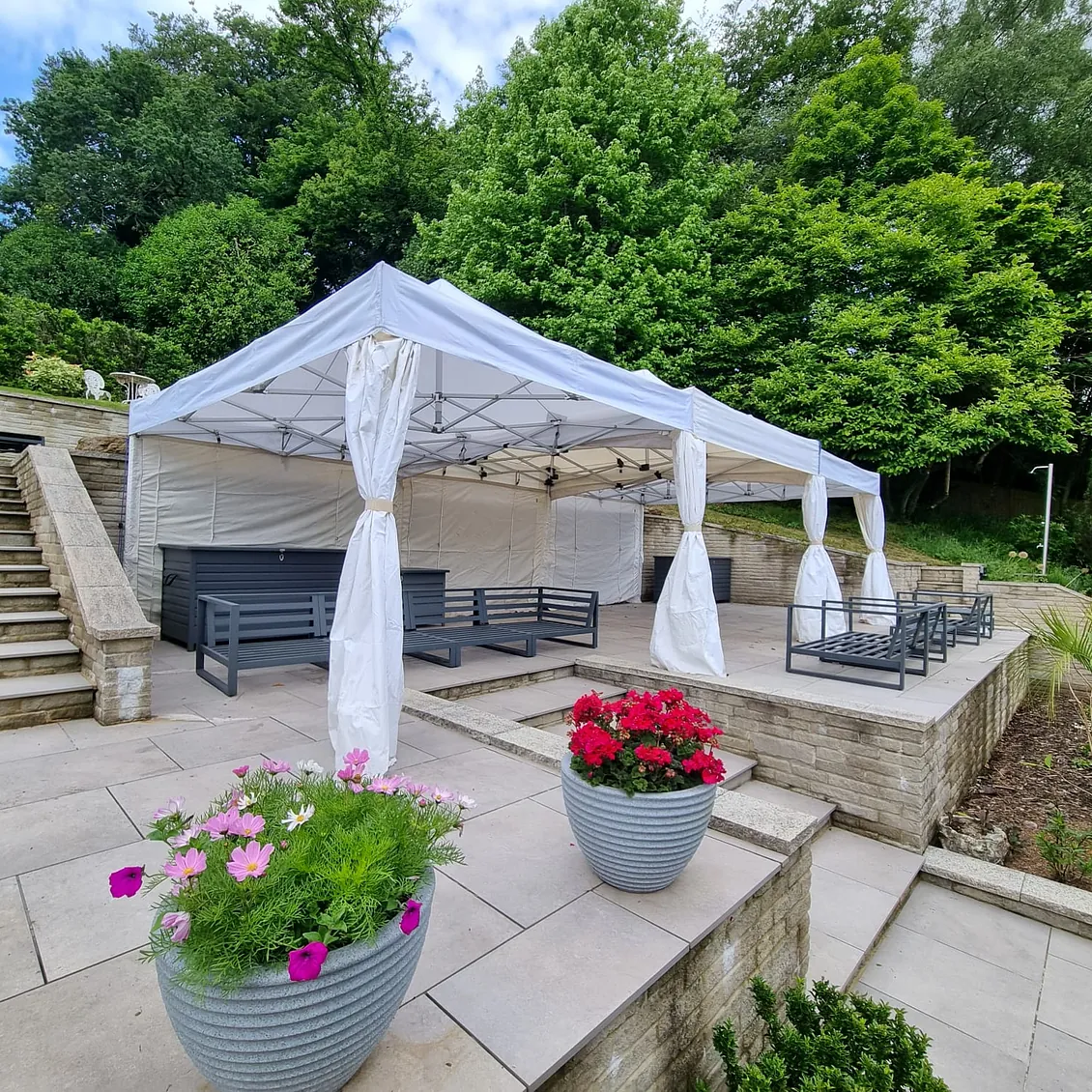 Large white marquee for hire