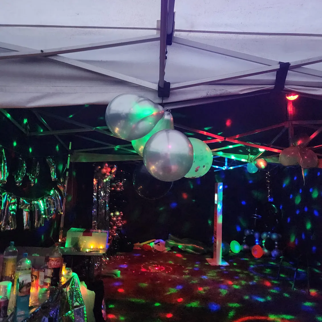 disco lighting inside marque